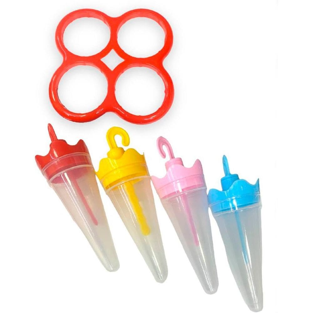 Forma De Sorvetinho Guarda-Chuva 5Pçs Infantil