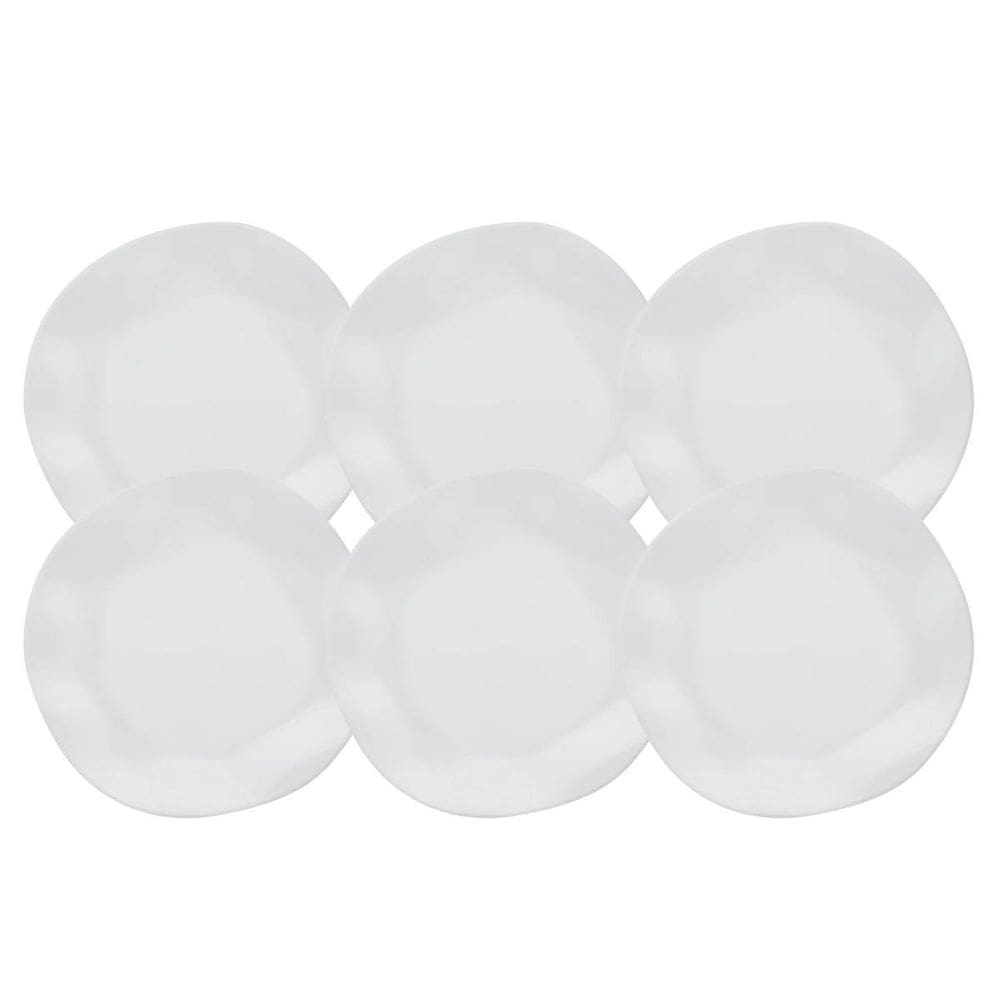 Jogo Kit 6 Prato De Sobremesa 21,5Cm Branco Ryo White Oxford