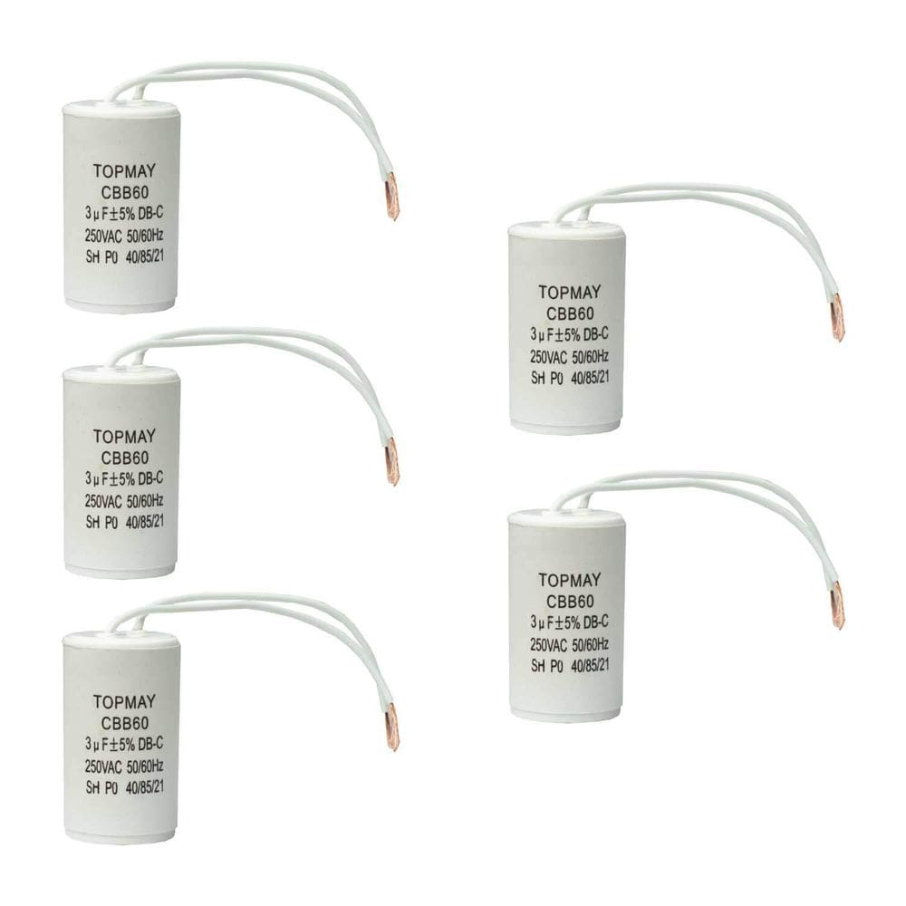 5X Capacitor Partida 5Uf - 250V Motor Portão / Ventilador