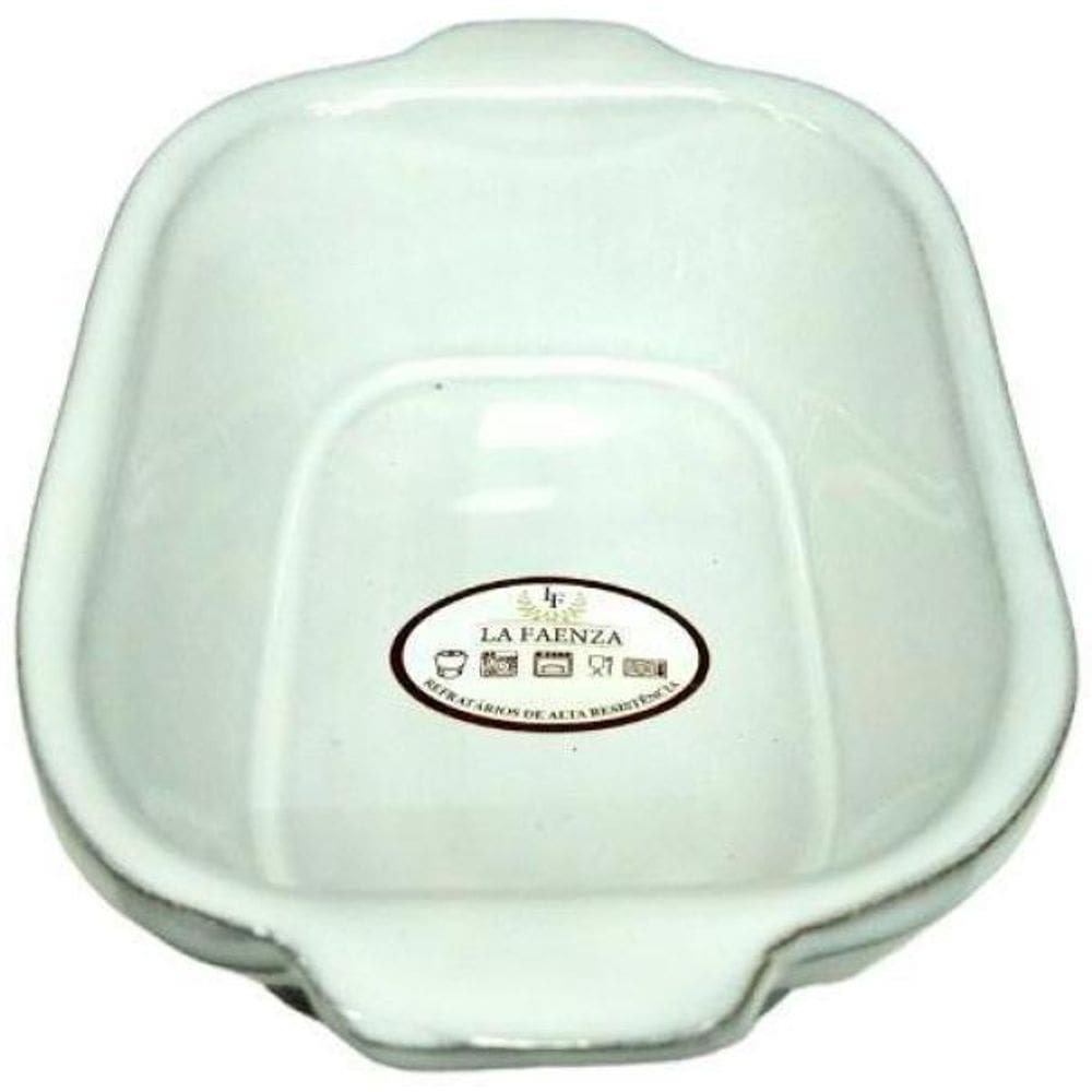 Mini Assadeira Refratária Porcelana Branco 250Ml La Faenza