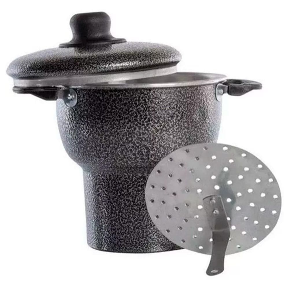 Panela Cuscuzeira Nordestina Na Cor Craqueado Preto Nº 14