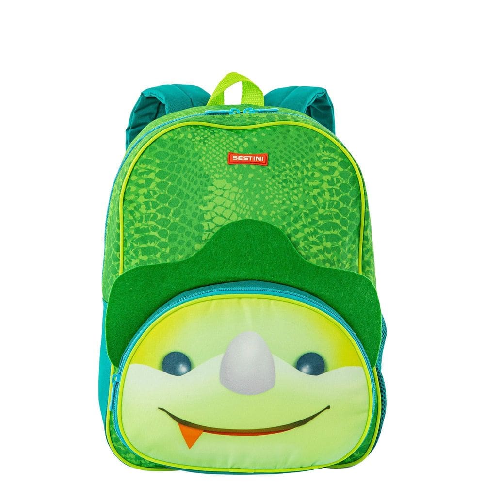 Mochila Dino 3 M Sestini Colorido Médio + Lancheira