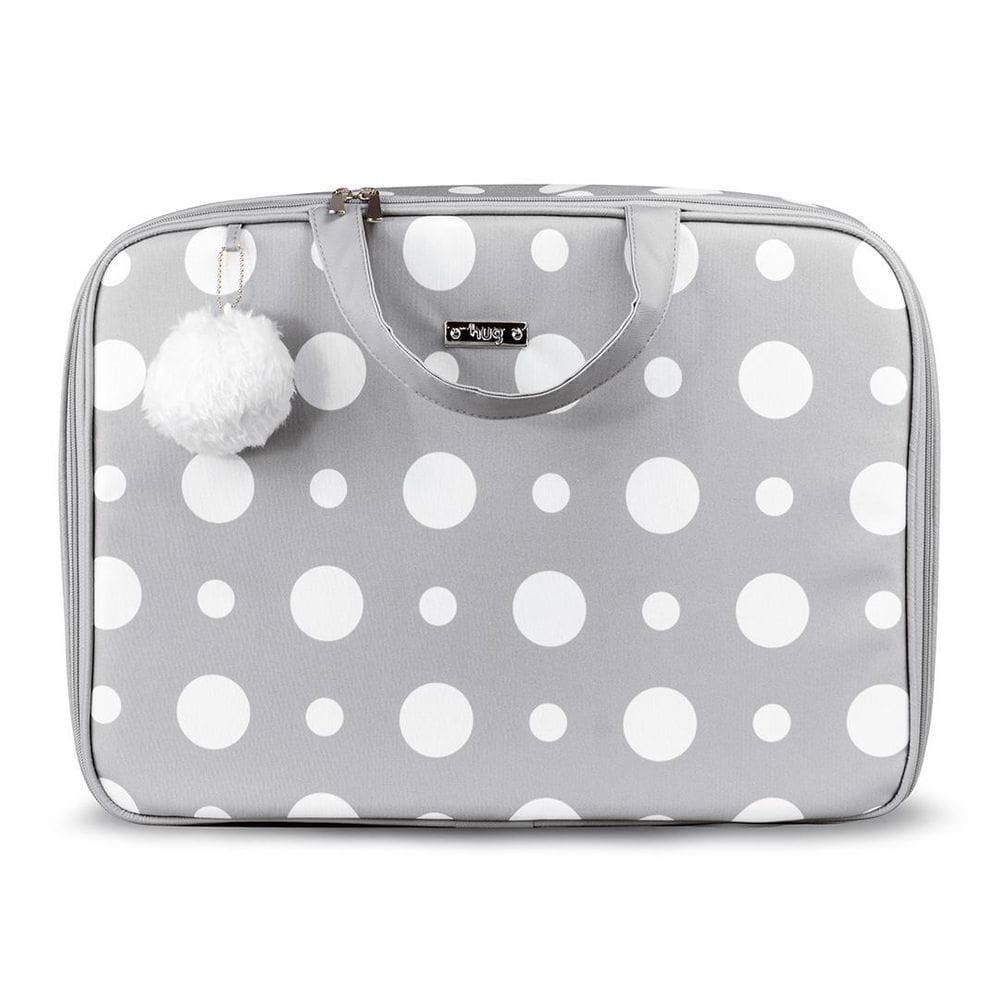 Bolsa De Maternidade Extra Grande Pompom Hug Cinza