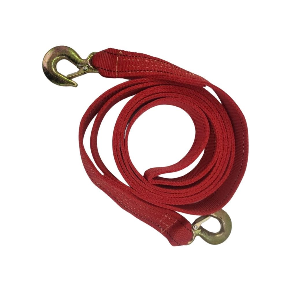 Corda Para Reboque Com Gancho 4Mts 5Ton Poliéster Vermelho