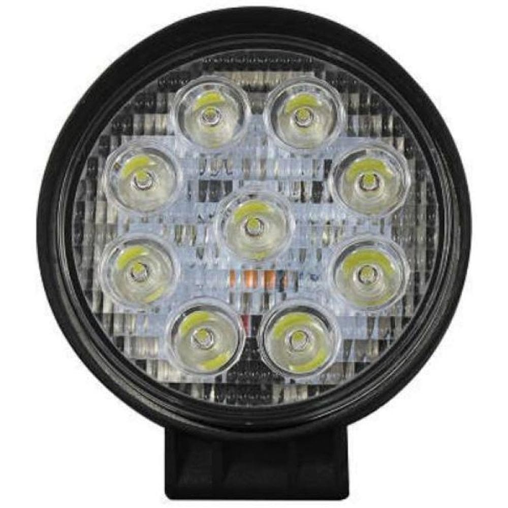 Farol De Milha 9 Leds Universal Redondo 27W 6000K 12V 24V Ti
