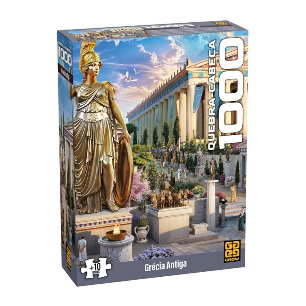 Jogo Quebra cabeça 1000 peças Grécia Antiga - Grow