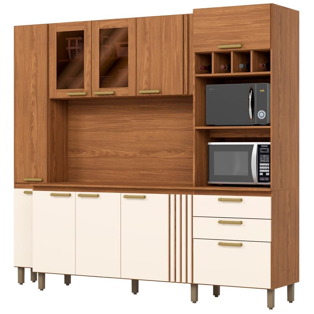 Cozinha Completa Balcao Com Tampo 239 cm BE383 Briz