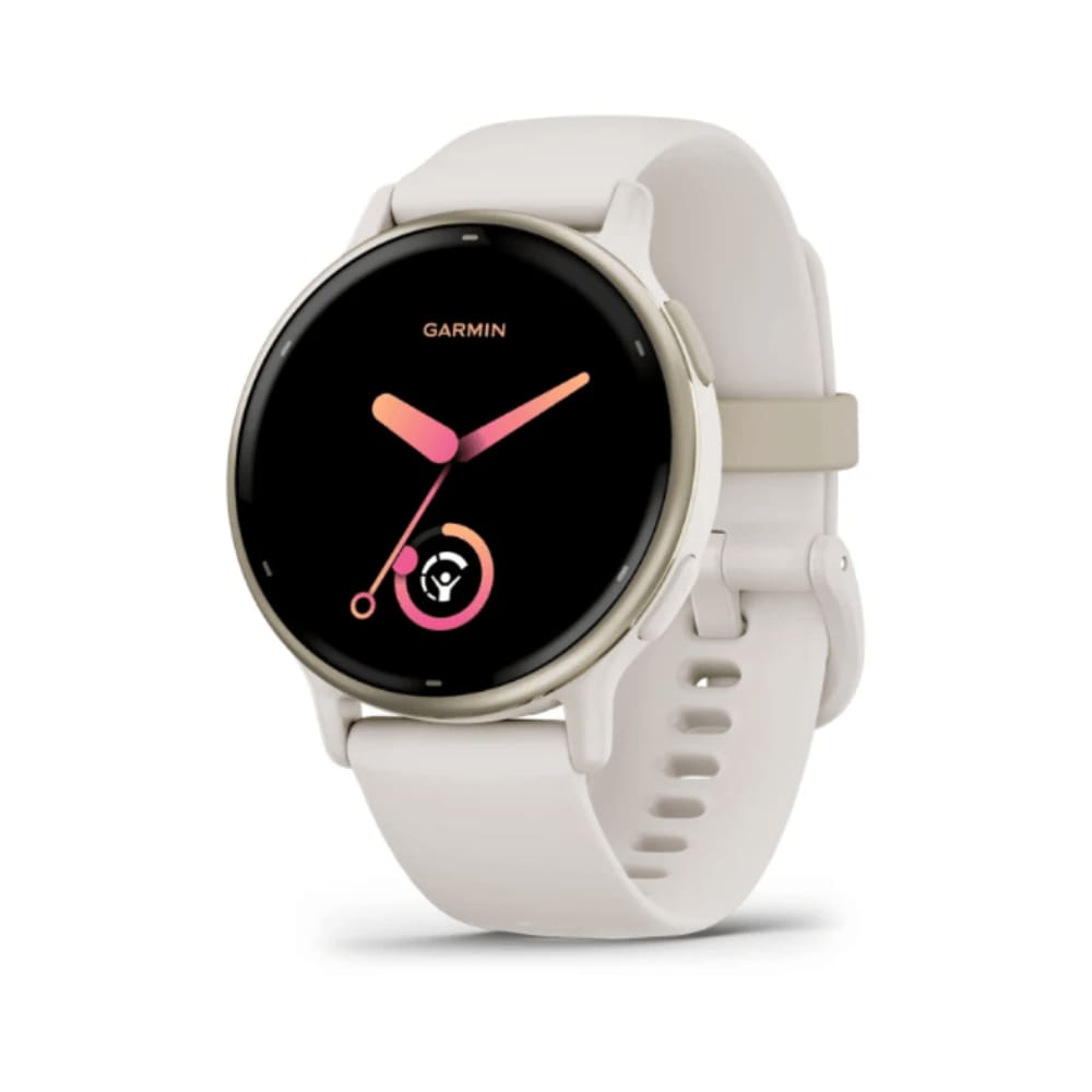 GPS Garmin Relógio Vivoactive 5 Dourado com pulseira Silicone Marfim