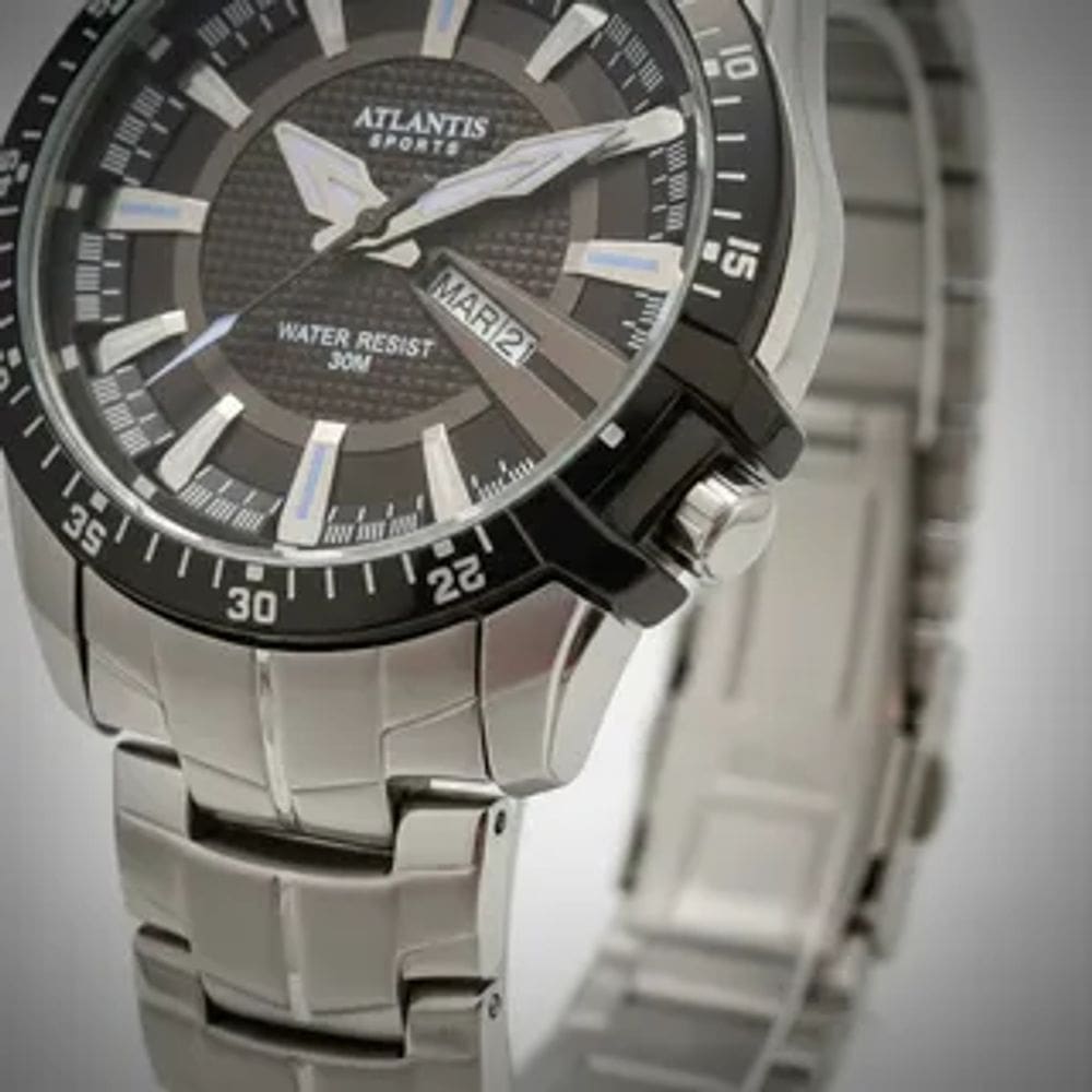 Relógio Masculino Atlantis Sport Pulseira De Aço