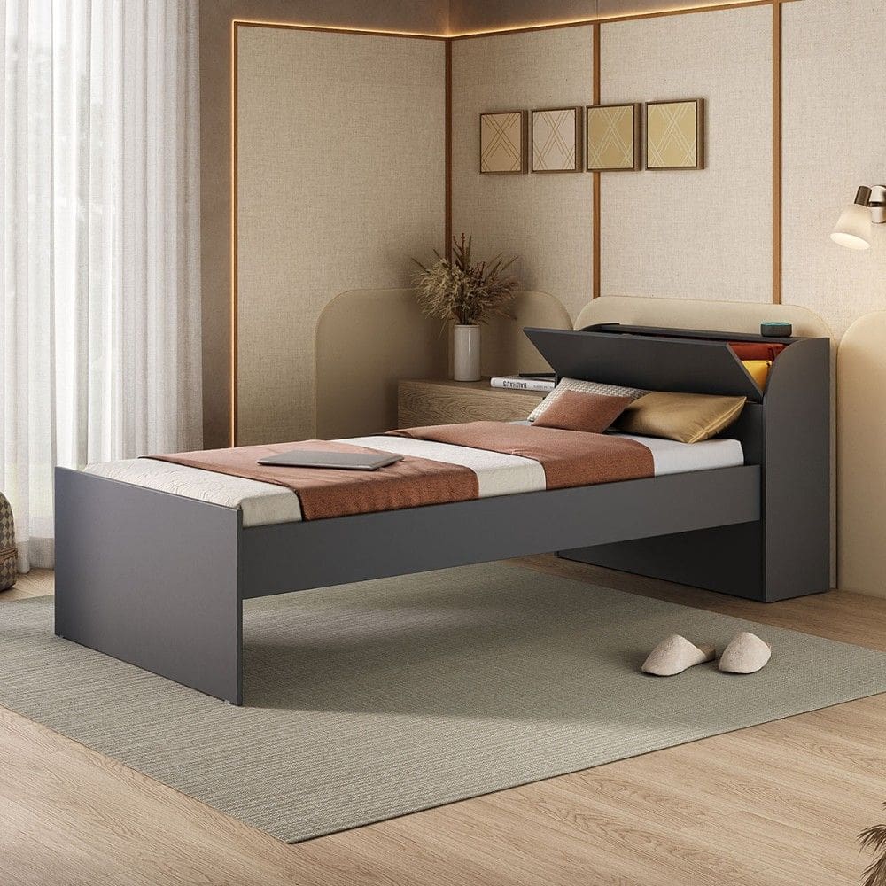 Cama Infantil ávilla 1 Porta Grafite - Pnr Móveis