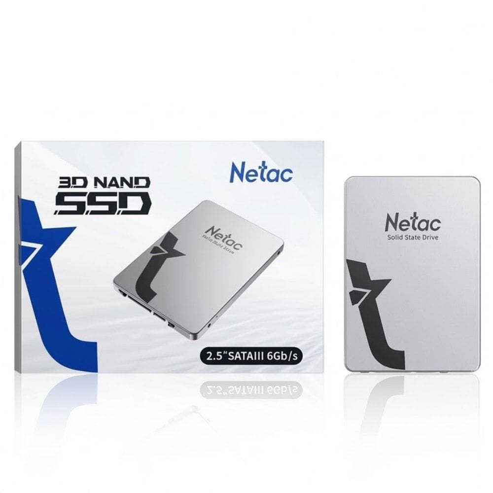 SSD Netac 2TB SATA III Leitura 560MB/s Gravação 520MB/s 3D Nand - Prata