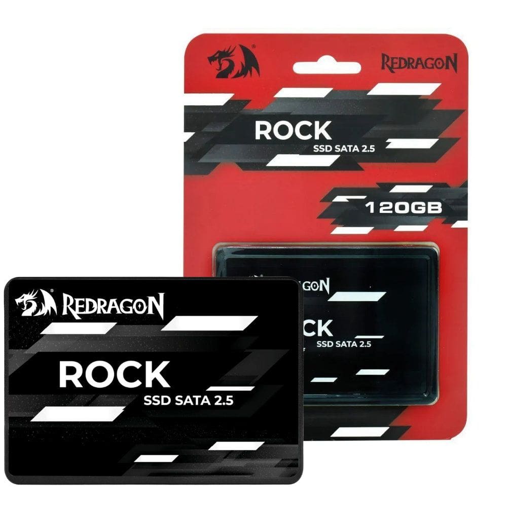 SSD Gamer Redragon Rock 120GB SATA 3 Leitura 520MB/s Gravação 470MB/s GD-310