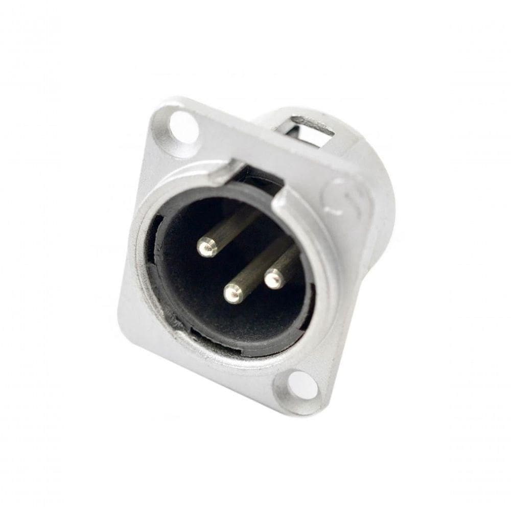 Plug Xlr Santo Angelo Painel Macho Níquel