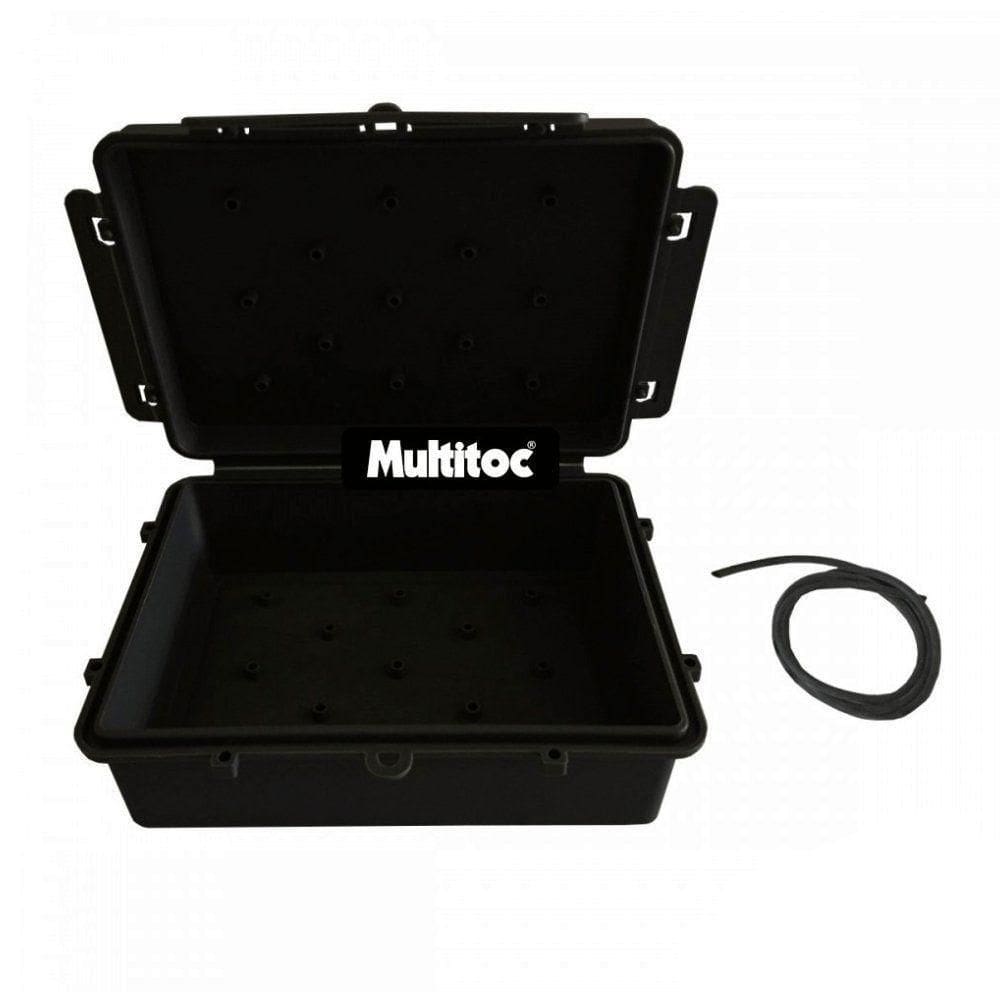 Caixa Hermética Multitoc Preta 14,5×10,5×7,0 Completa