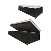 Cama Box Baú Conjugada de Espuma D28 Nappoli Solteiro 88cm