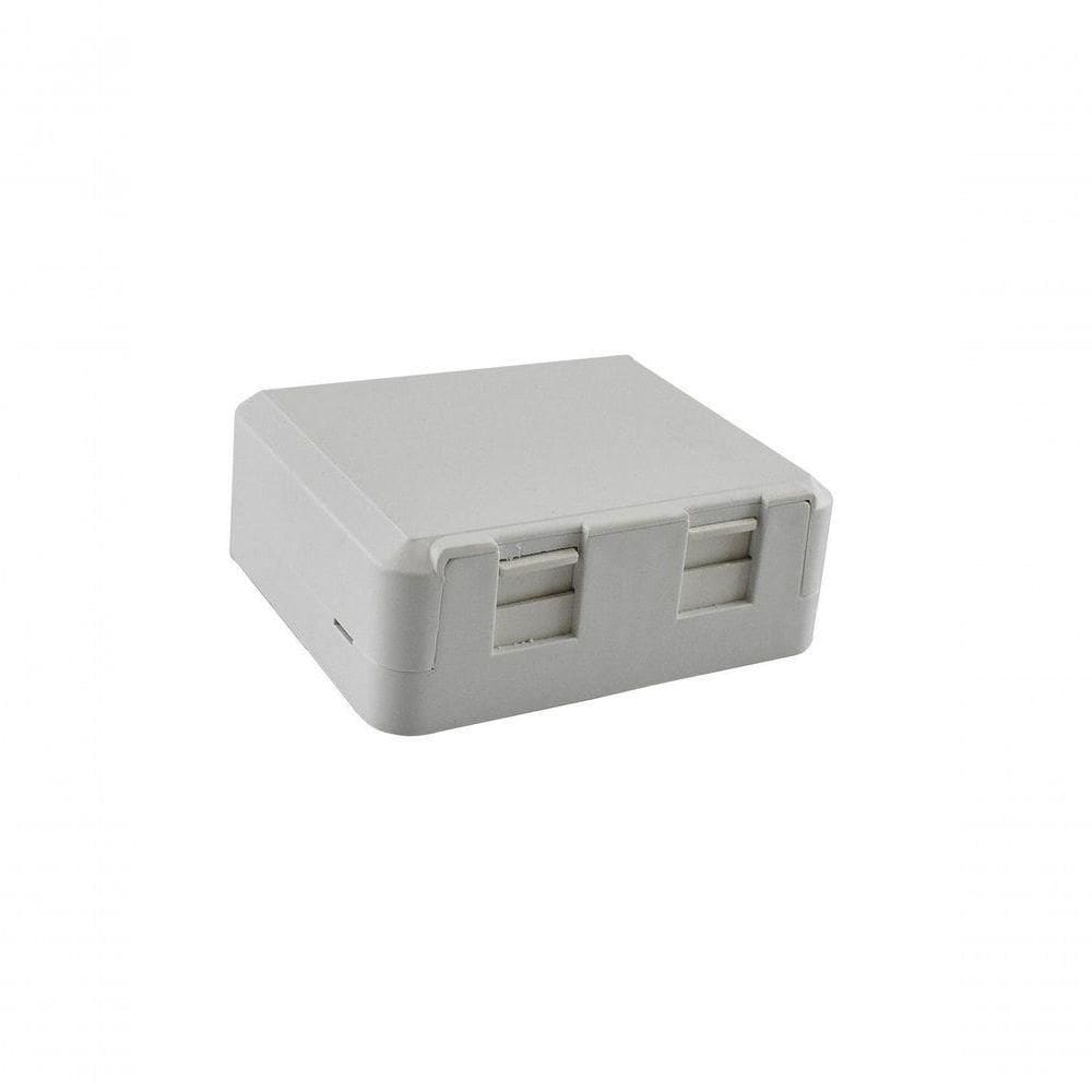 Caixa Sobrepor Multitoc Para Keystone 2 Entradas Branca