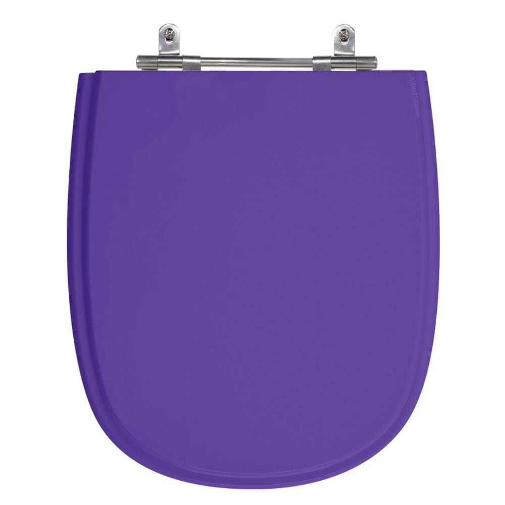 Assento Laqueado Paris Azul Valência Tampa Vaso Ideal Em Mdf