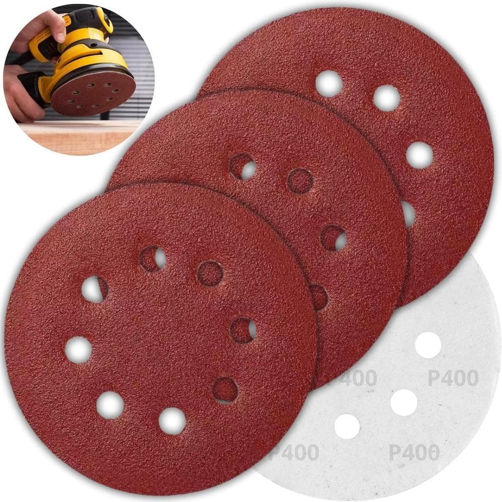 Disco De Lixa Aderente Com Furo 125Mm Grão 400 Kit 03 Un