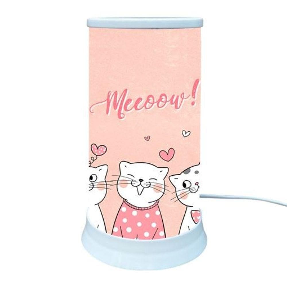 Luminária De Mesa Hug: Ilumine Seu Espaço Com O Encanto Do Gato Adorável!