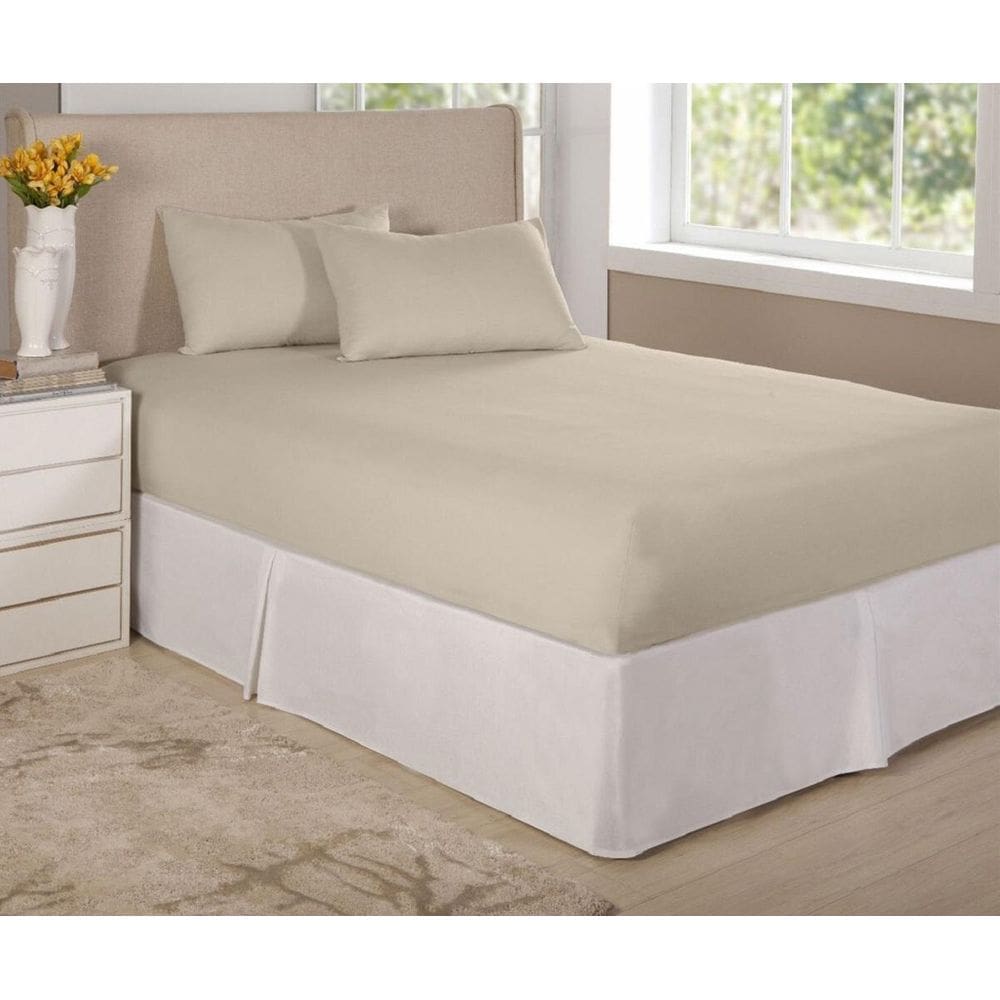 Jogo De Lençol Cama Casal King 3 Pçs Algodão Percal 150 Fios