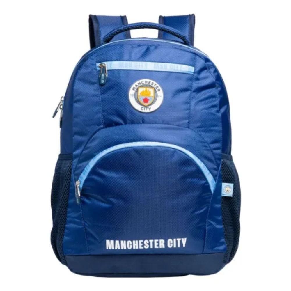 Mochila Treino Academia Manchester City Zíper Duplo Escolar