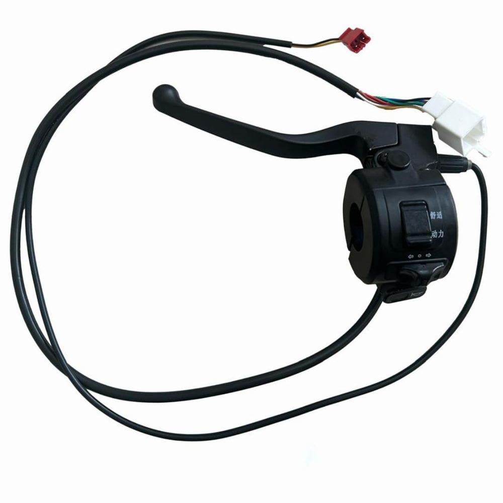 Manete de freio Esquerdo com Botão do Farol Pisca e Buzina Bicicleta Elétrica Midori MD-20