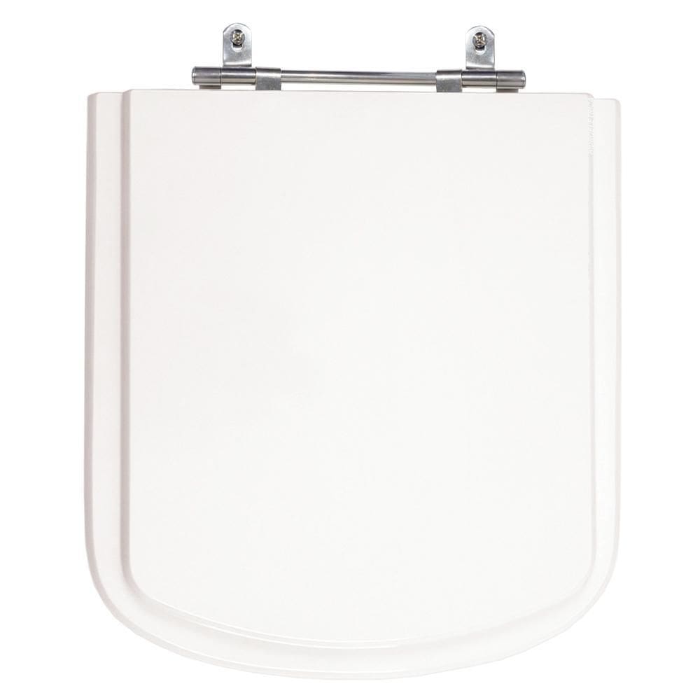 Assento Laqueado Hall Branco Tampa Vaso Roca Em Mdf Branco