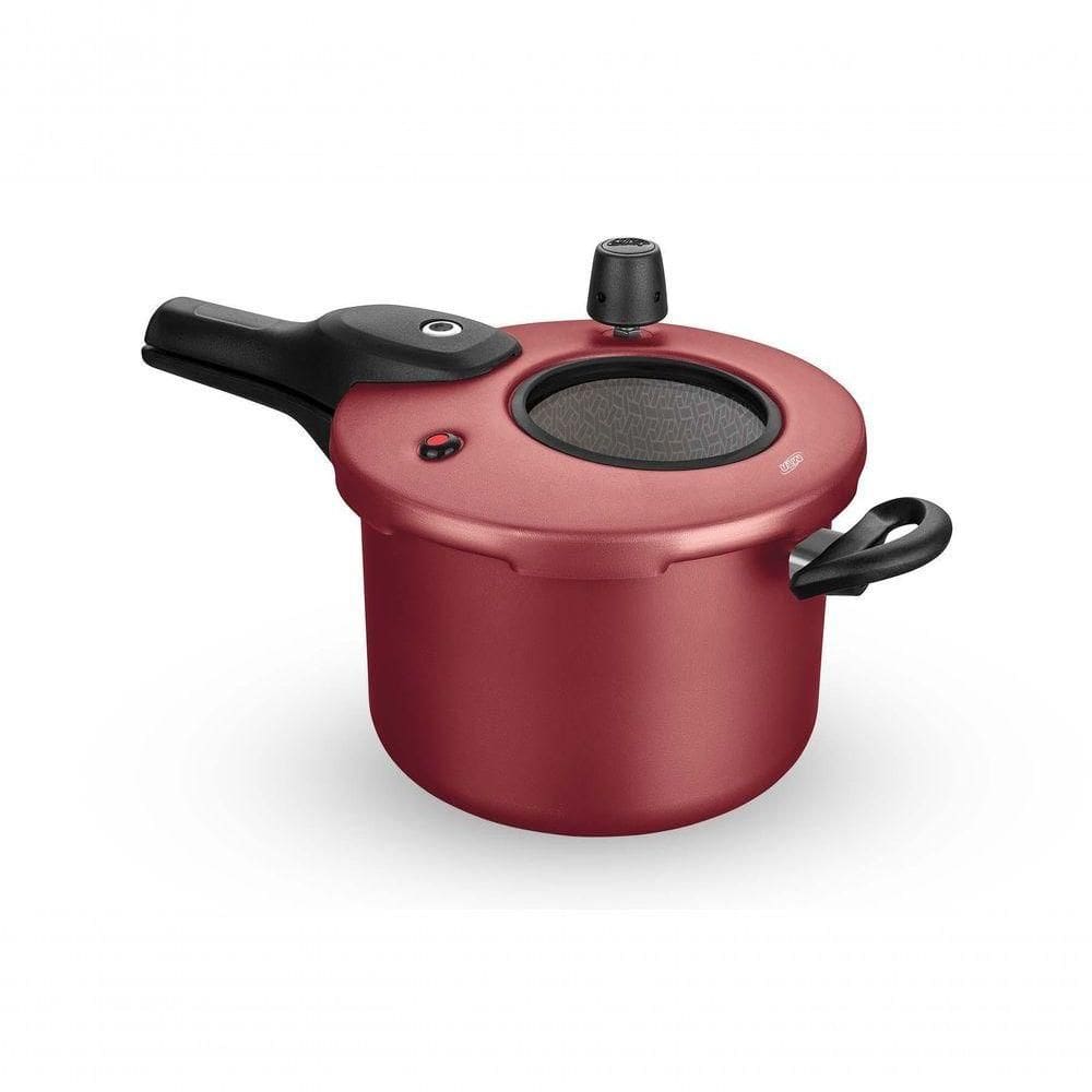 Panela De Pressao Superior Fech. Externo 4,5l Mta Cereja 6601