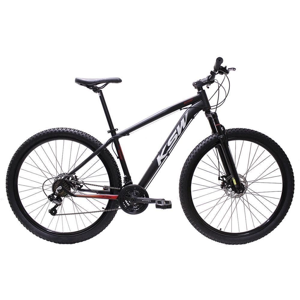Bicicleta Aro 29 Ksw Bike Alumínio Câmbios Shimano 21 Marchas Preto Fos -ad Verme Bco 21