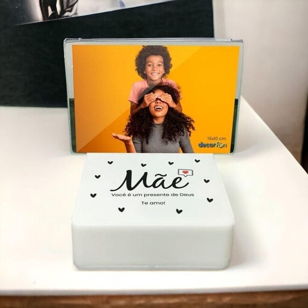 Luminária Box Porta Retrato Para Mãe - Iluminação E Amore Em Cada Lembrança