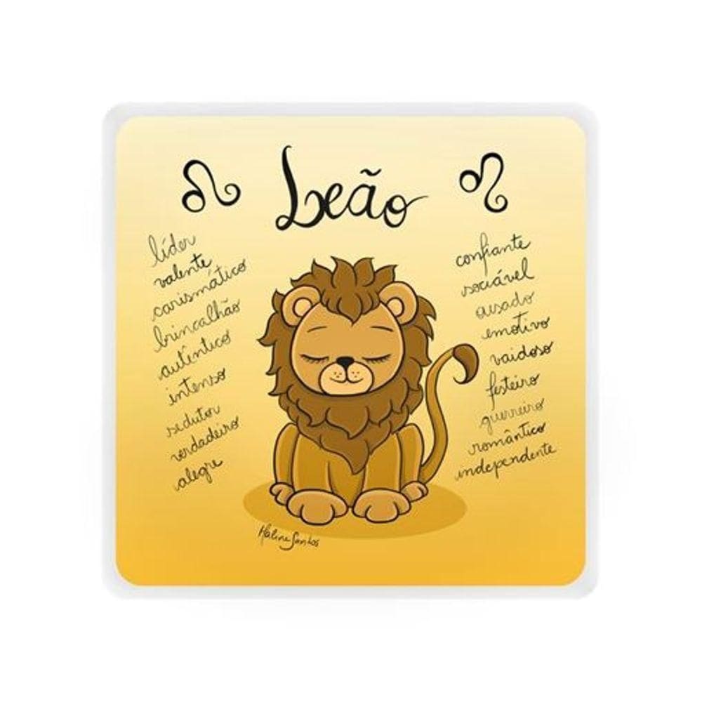 Mini Luminária Box Signo De Leão - Iluminação Astrológica E Mágica Para Seu Espaço
