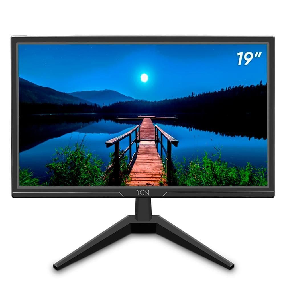 Monitor Led 19 Hd Office 60Hz 5Ms Hdmi E Vga Tcn - Preto