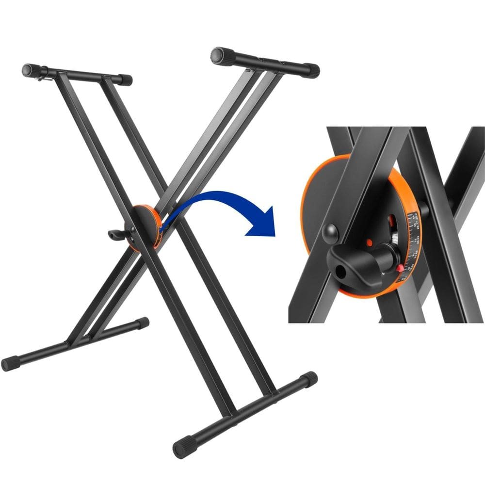Estante Apoio Suporte X Duplo Memória Piano Teclado Case Djs