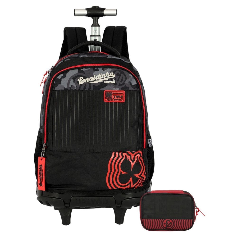 Kit Escolar Enaldinho Mochila Rodinha + Estojo Box