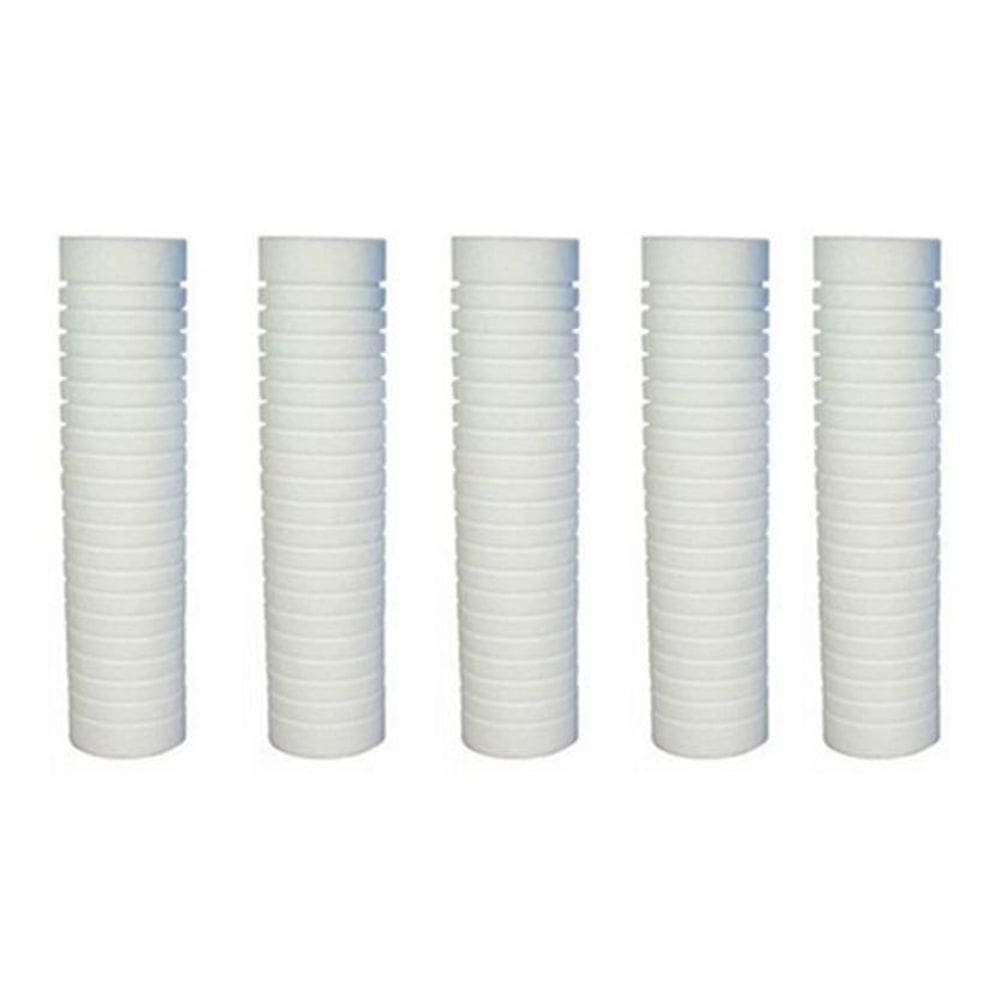 Kit 5 Refil Filtro Caixa Dágua Ranhurado 9 3/4 1 Micra