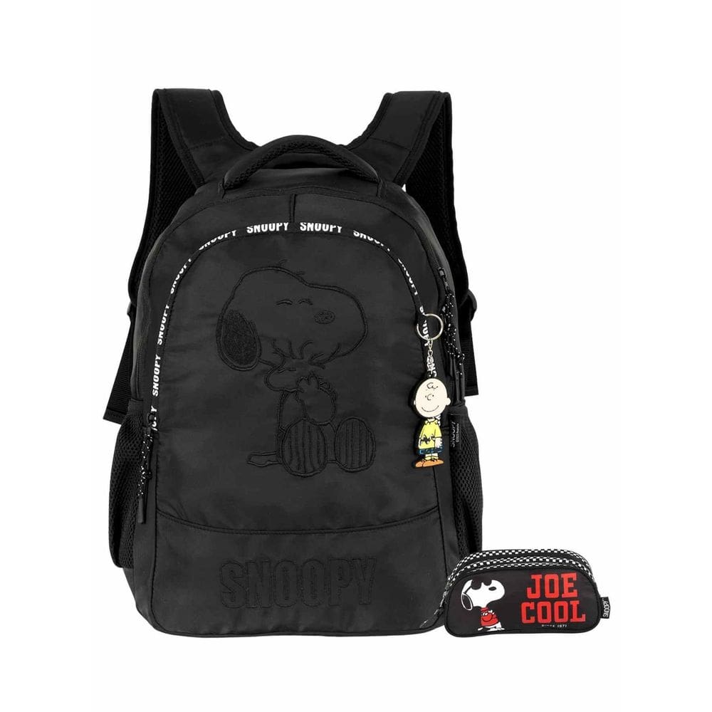 Kit Snoopy Mochila De Costas Notebook + Lancheira Térmica