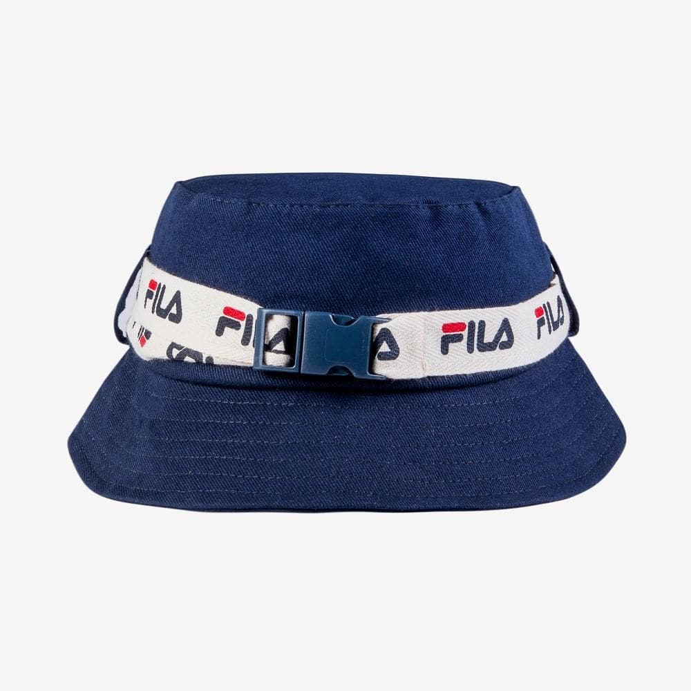 Chapéu Bucket Fila Sarja 100% Algodão Unissex Navy