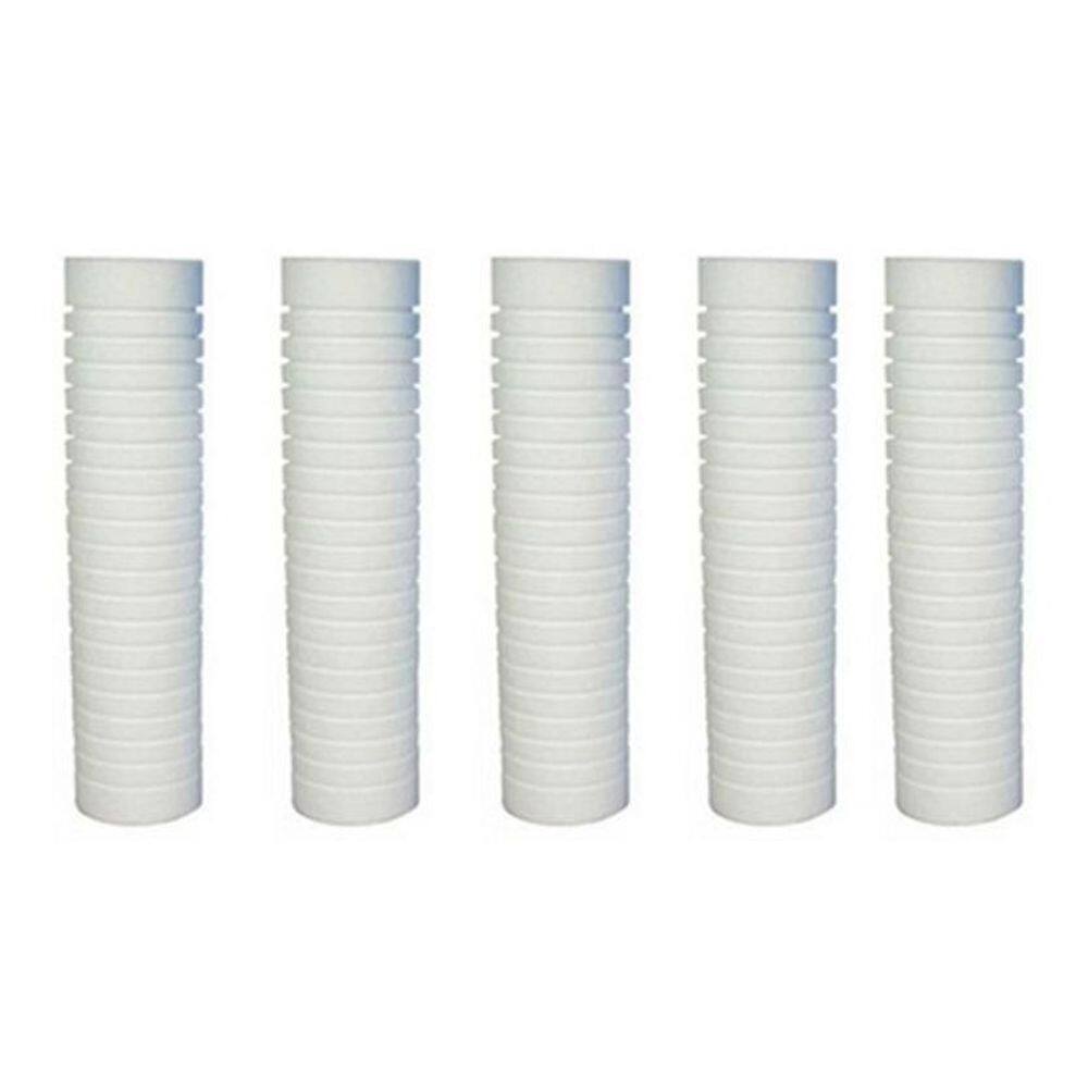 Kit 5 Refil Filtro Caixa Dágua Ranhurado 9 3/4 1 Micra