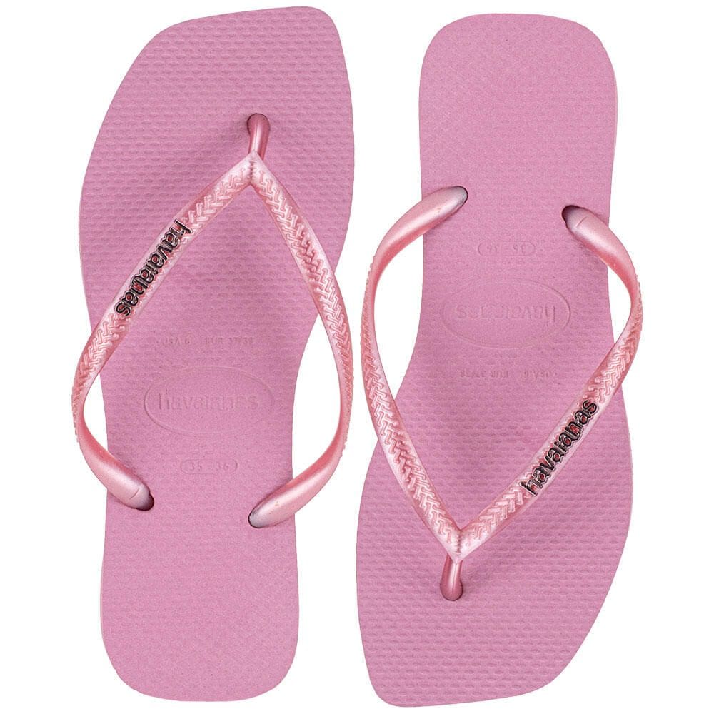 Chinelo Feminino Slim Square Logo Metallic Havaianas - 4148257