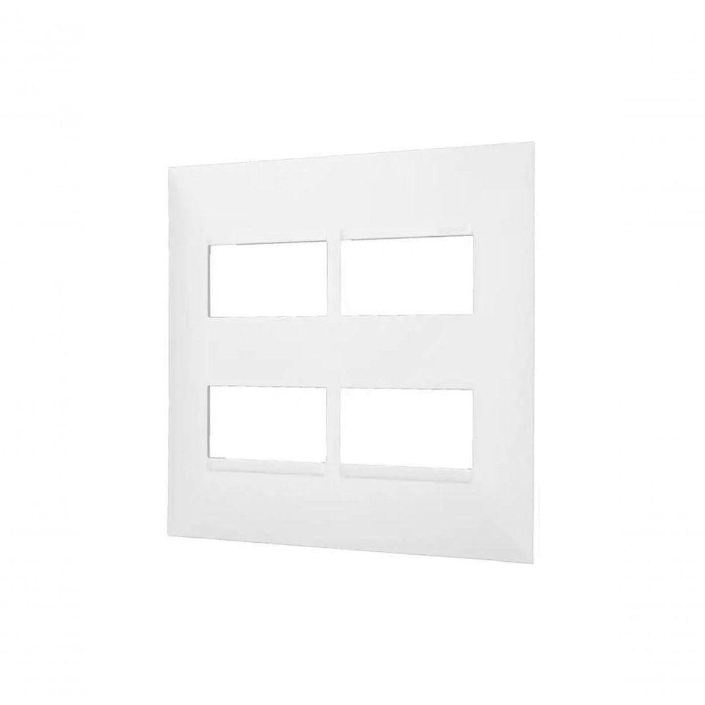 Placa 2+2 Postos Separados 4x4 Branca Pct -1