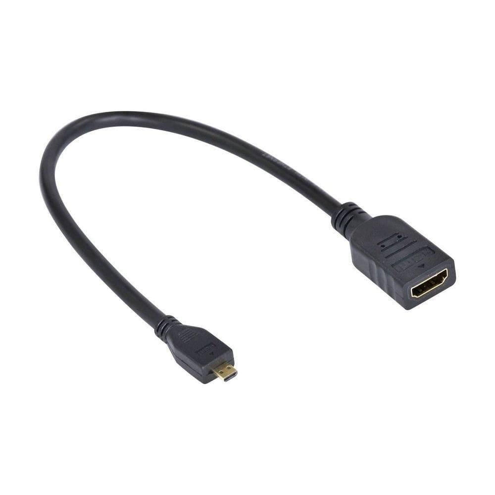 Cabo Adaptador Micro Hdmi X Hdmi Fêmea 30cm