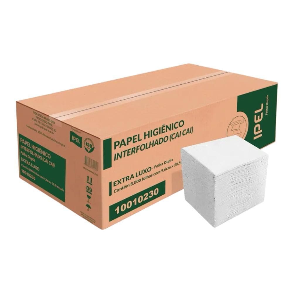 Papel Higiênico Interfolhado Cai Cai 9X20,5 Cm 8000 Folhas