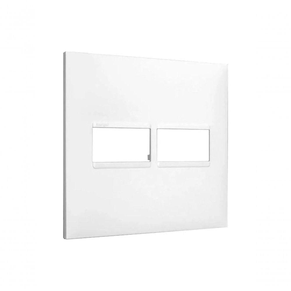 Placa 1+1 Posto 4x4 Branca Pct -1