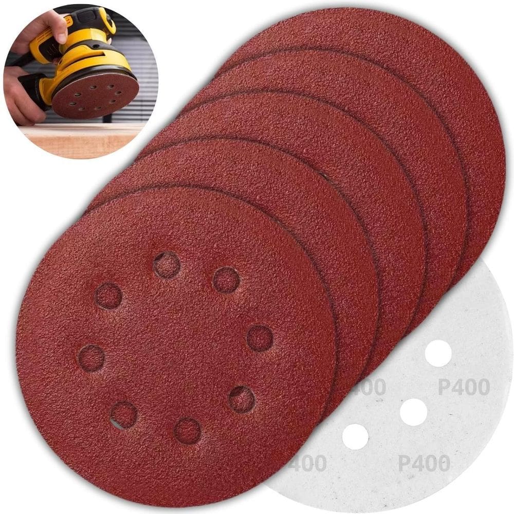 Disco De Lixa Aderente Com Furo 125Mm Grão 400 Kit 10 Un