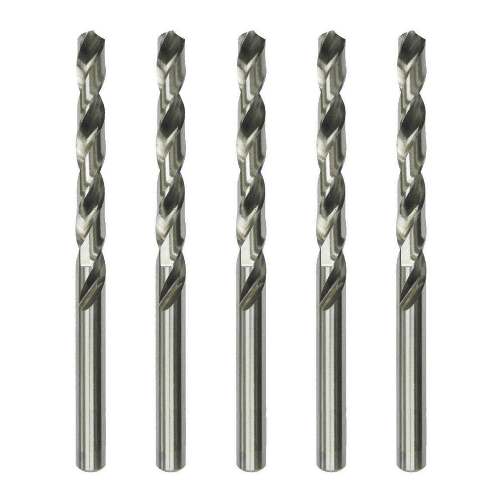 Kit 5 Brocas 10Mm Aço Rápido Hss Para Metal