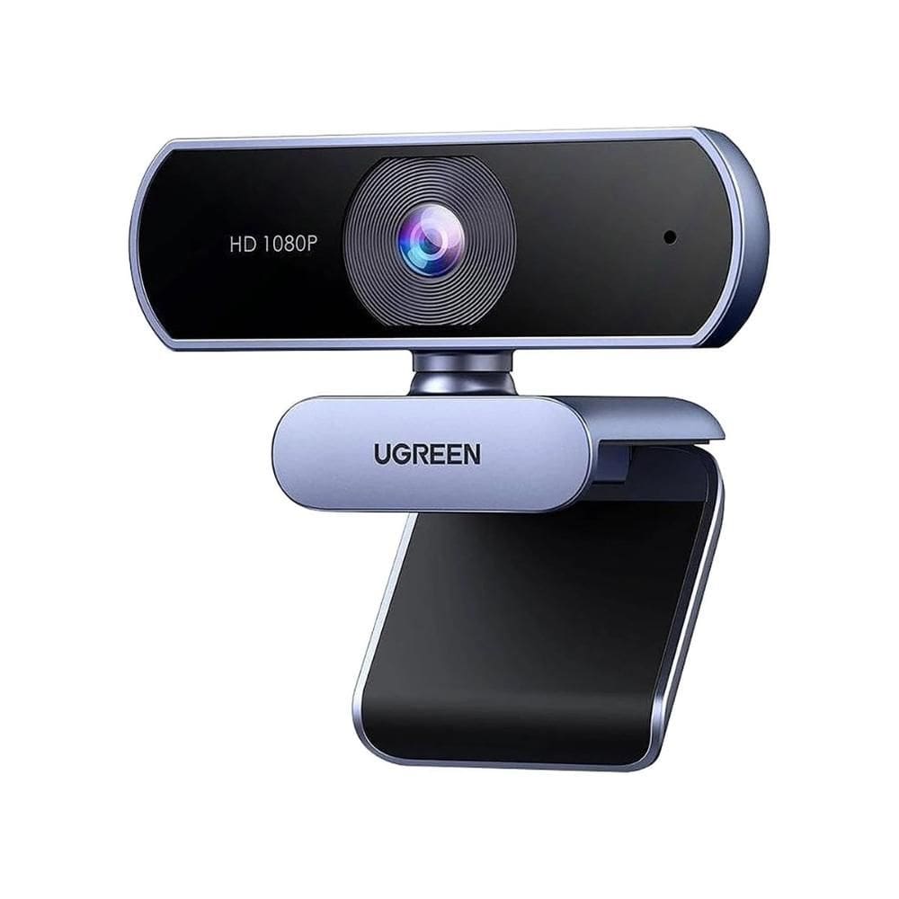 Webcam Ugreen CM678 - Full HD 1080P - 30FPS - Rotação 360° - com Microfone - USB - Cinza