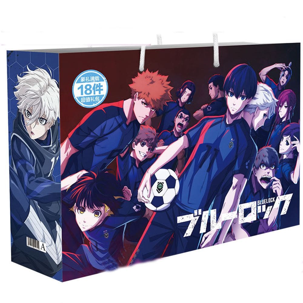 Conjunto de adesivos Blues Locks Anime Mangá com presente, 18 unidades/pacote