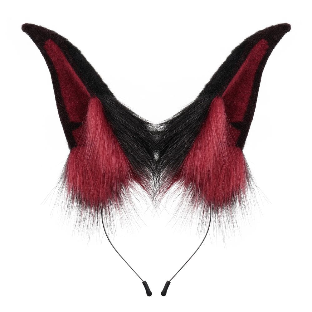 Bandana de pelúcia, cosplay, estilo doberman, orelhas para adultos/crianças