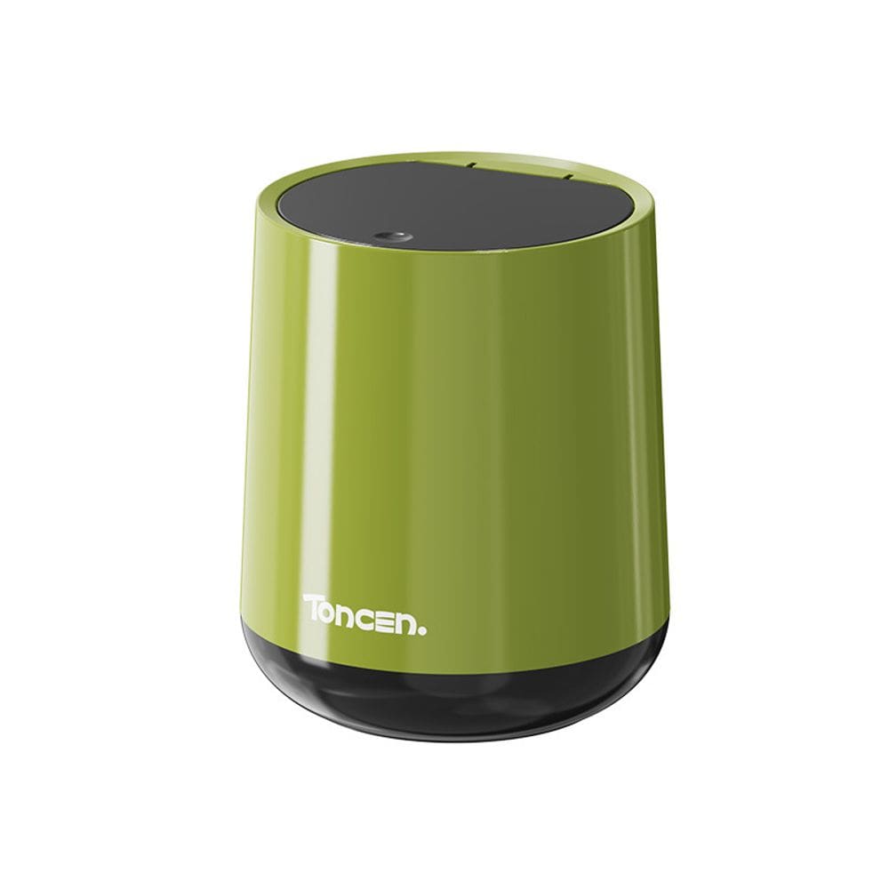 Lata de lixo tipo prensa Desktop Mini Green com tampa 360g