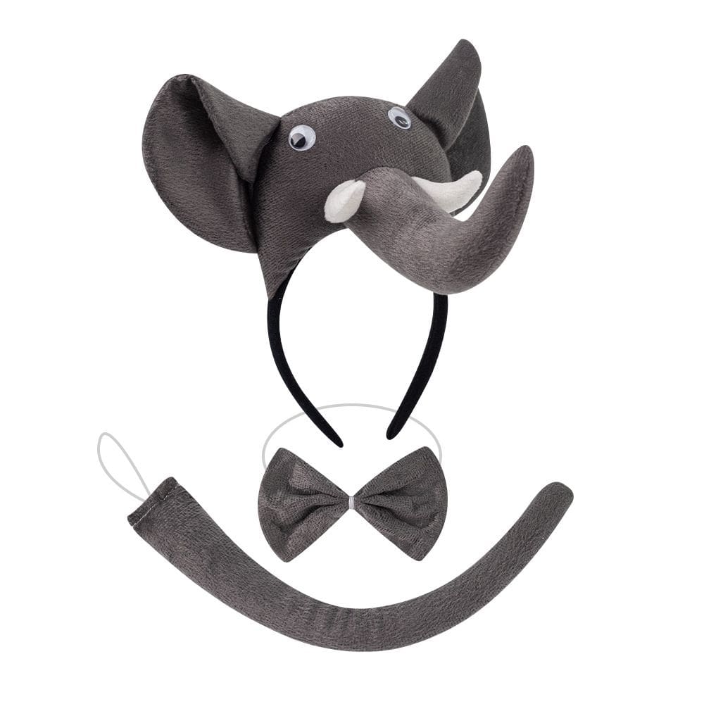 Conjunto de bandanas de pelúcia com orelha de elefante, 3 peças